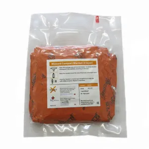 Blizzard 2 Layer Compact Trauma Blanket - Orange