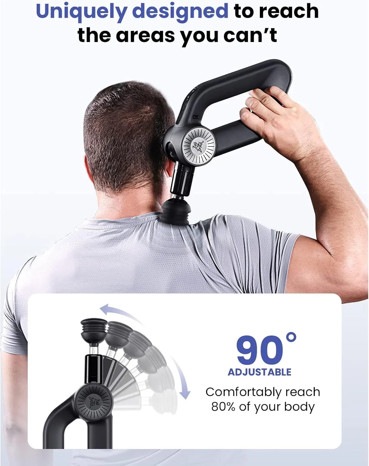BOB AND BRAD D6 Pro Massage Gun Deep Tissue Percussion with 16mm Amplitude, Professional Muscle Massager for Athletes Pain Relief, Quiet Electric Back Massager, FSA and HSA Eligible, Gifts for Him