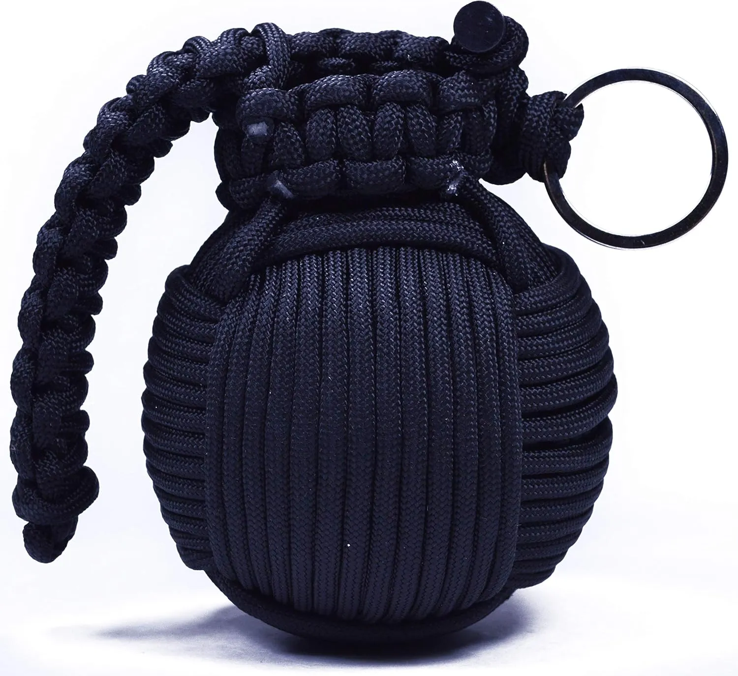 Bored Paracord - Black Emergency Paracord Survival Kit Grenade - 44 Life Saving Items Inside