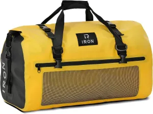 BORLENI Waterproof Motorcycle Dry Duffel Bag Luggage Tail Bag with Large Storage Space,Roll Top Closure, Shoulder Straps, Inner Pocket and Mesh Pocket for Motorcycling Travel Camping(Yellow,70L)