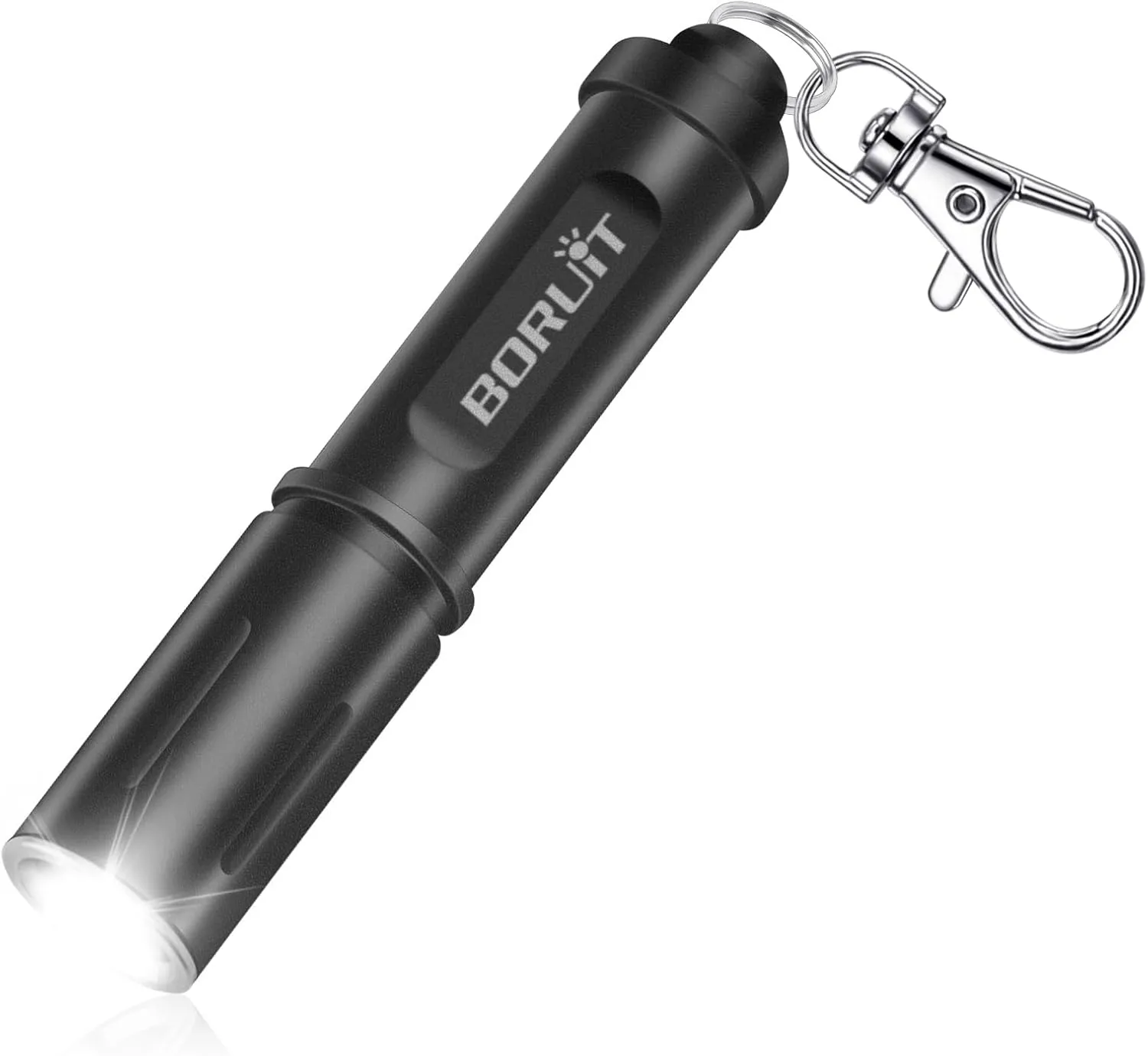 BORUIT RJ11 Mini LED Powerful EDC Flashlight,Super Bright Pocket AAA Battery Flashlights,IP67 Waterproof Small Keychain Flash Light for Home Emergency Working Walking Camping Hiking Outdoors