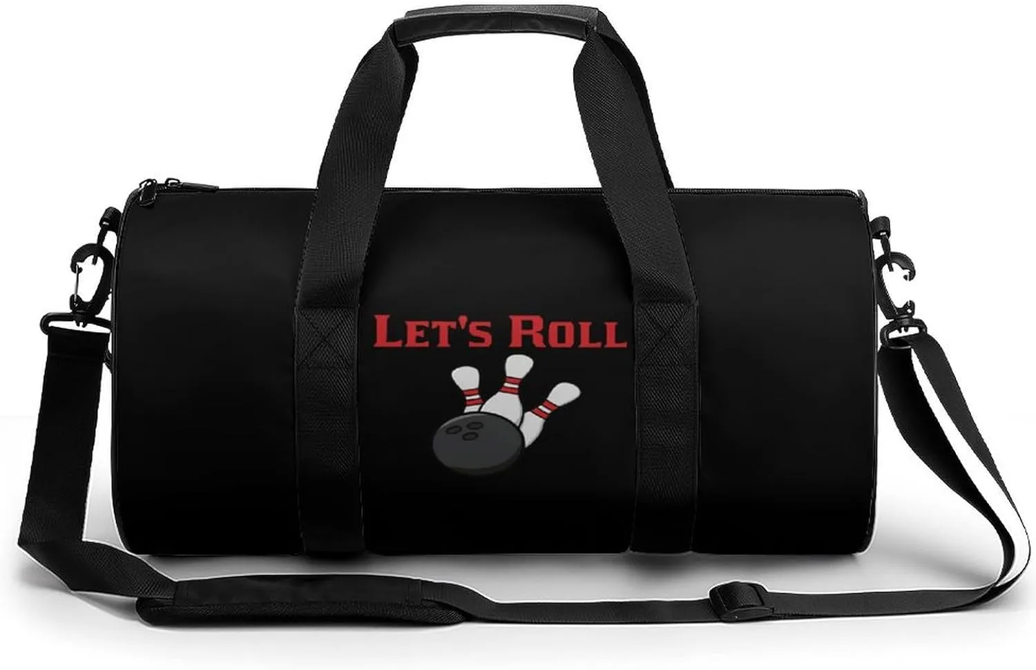 Bowling Let's Roll Gym Bag for Men Women Duffle Bags Travel Tote