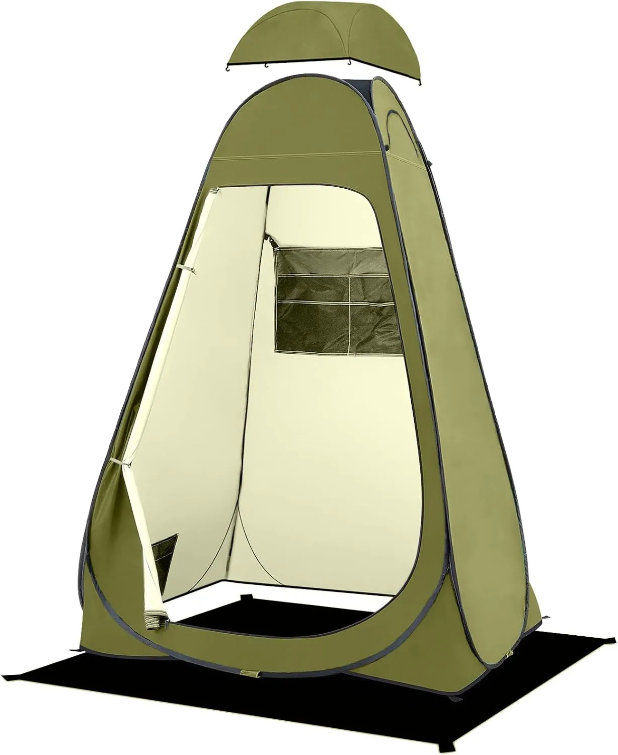 BRIAN & DANY Pop Up Shower Tent, Portable Privacy Camping Changing Tent, Camp Toilet Bathroom Pod with Rain Shelter & Windows, UPF 50  & Waterproof, 47.2" x 47.2" x 74.8"