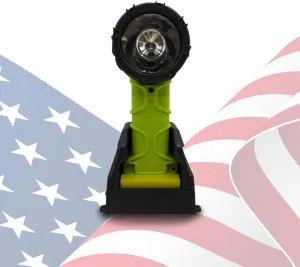 BRIGHT STAR New Responder Pro Right Angle LED Flashlight Extreme Smoke Cutting, Industry Leading 50,000 Candela, Rechargable Battery Powered, UL Cert, Fire,Rescue, Made in USA,