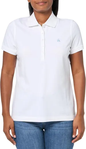 Brooks Brothers Women's Short Sleeve Cotton Pique Stretch Logo Polo Shirt
