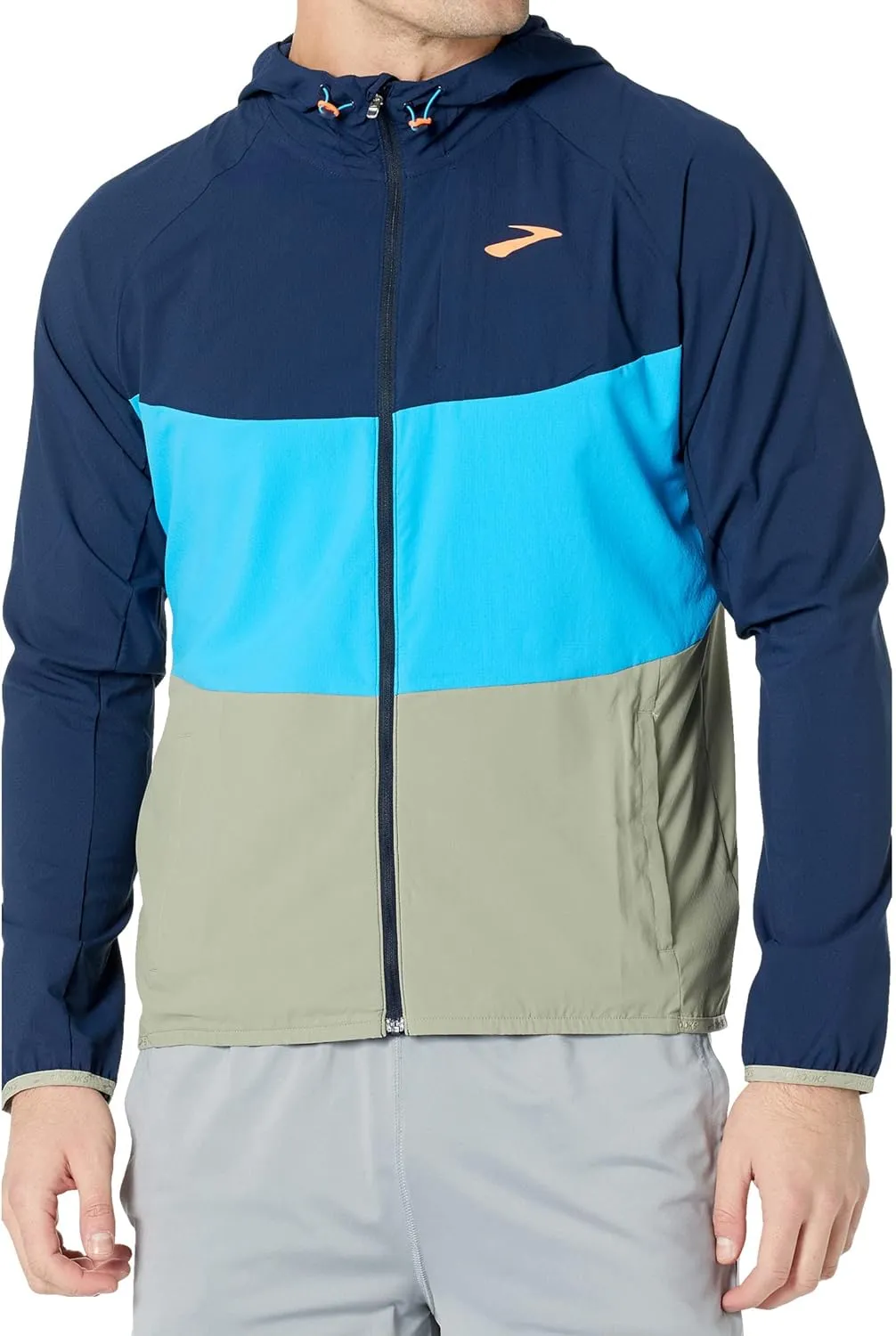 Brooks Canopy Jacket Navy/Spring Break/Pebble MD