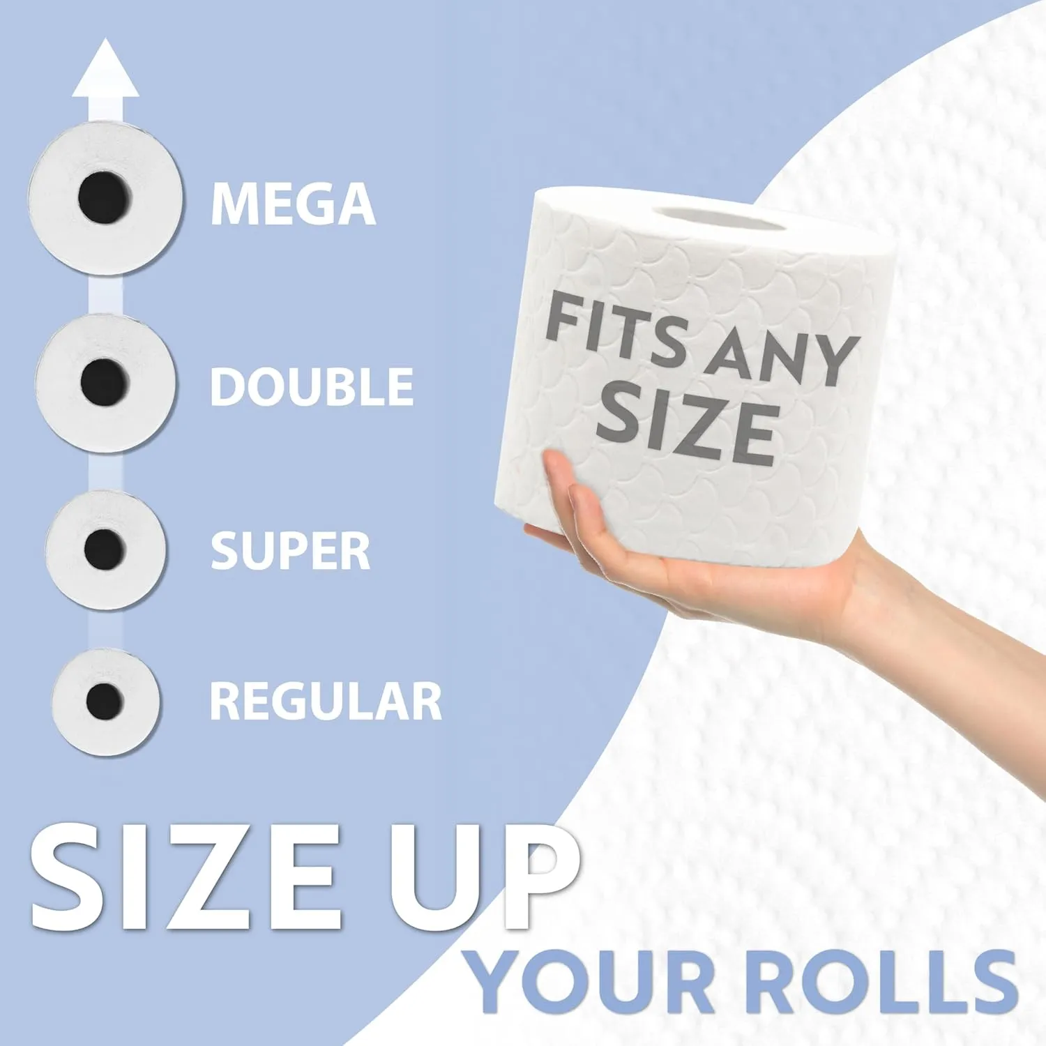 BROOKSTONE, Nickel Toilet Paper Holder, Freestanding Bathroom Tissue Organizer, Minimalistic Storage Solution, Modern & Stylish Design [Holds MEGA Rolls]