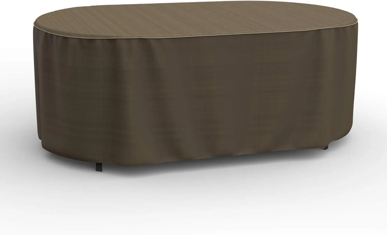 Budge StormBlock Hillside Oval Patio Table Cover Premium, Outdoor, Waterproof, Medium, Black and Tan Weave