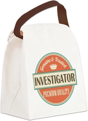 CafePress Investigator Gift Idea Canvas Lunch Bag with Strap Handle