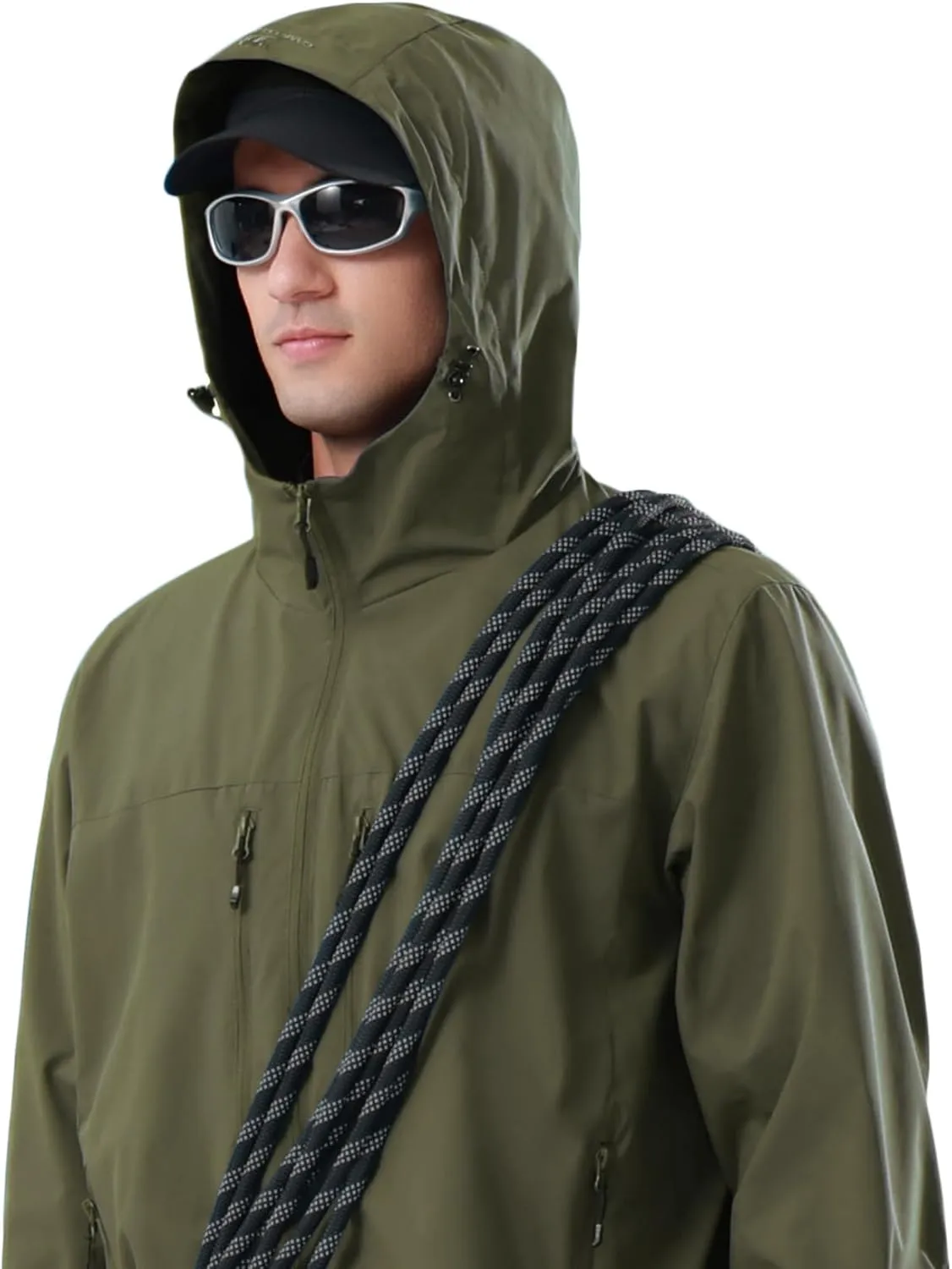 CAMEL CROWN Men's Waterproof Softshell Jacket Lightweight Windbreaker Hooded Rain Coat For Outdoor Hiking