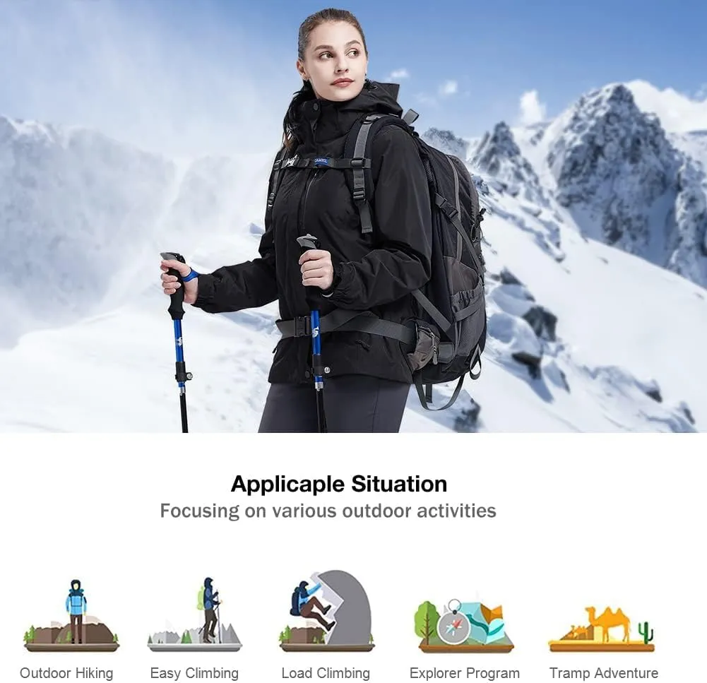CAMEL CROWN Women's Waterproof Ski Jacket 3 in 1 Winter Coat Windbreaker Snowboard Jackets for Rain Snow Outdoor Hiking