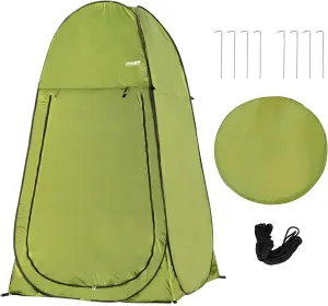 Camping Shower Tent 7ft Instant Pop Up Privacy Tent, Portable Toilet/Dressing Room for Outdoor, Beach, Fishing – Foldable Green Shelter W / 1 Door (1 Doors)