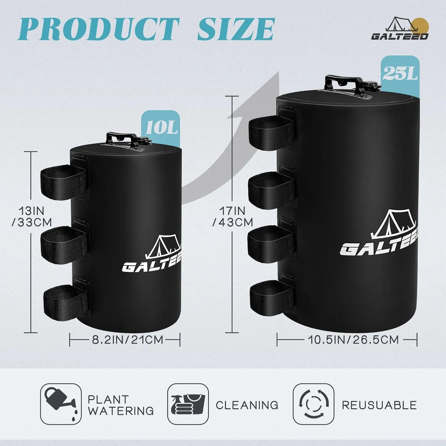 Canopy Water Weight Bag,88 LBS Water Tent Weights Set of 4 Leg Weights for Pop Up Canopy,Canopies,Tent,Gazebo,Black