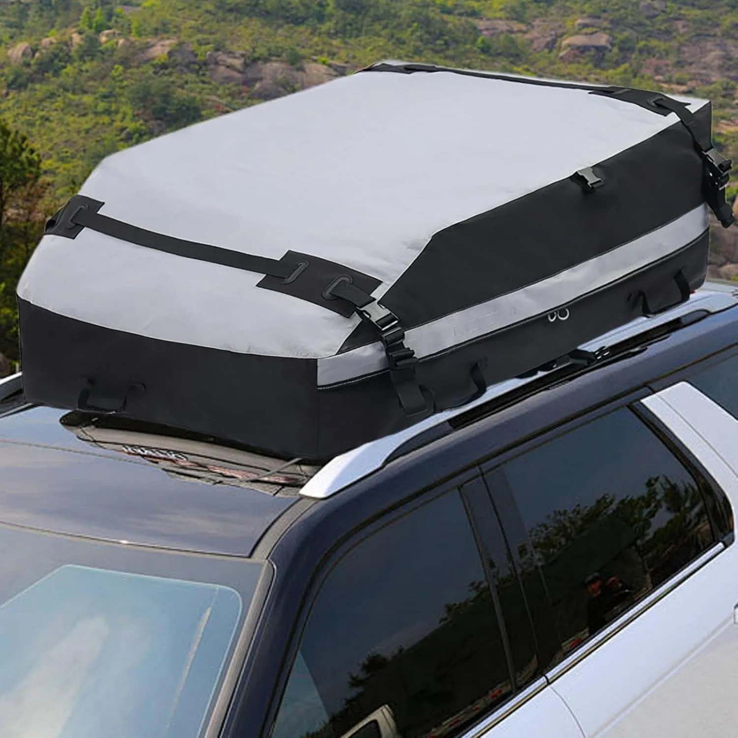 Car Roof Bag - Roof Cargo - Car Luggage Box | Waterproof Auto Luggage, Wear Resistant Rooftop Top Cargo, Tear Resistant Auto Luggage Box, Roof Top Bag for Cars(51.18x43.31x16.54 inches)