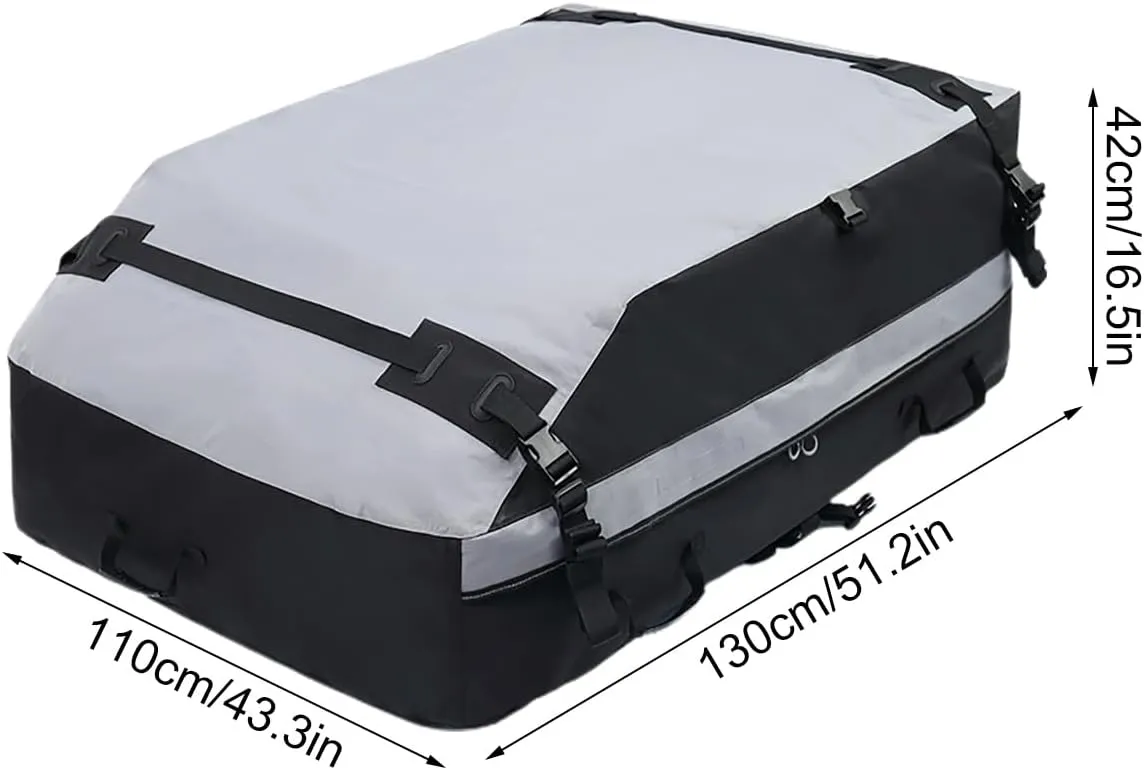 Car Roof Bag - Roof Cargo - Car Luggage Box | Waterproof Auto Luggage, Wear Resistant Rooftop Top Cargo, Tear Resistant Auto Luggage Box, Roof Top Bag for Cars(51.18x43.31x16.54 inches)