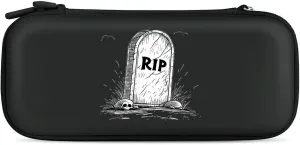 Cartoon Death RIP Hard Shell Travel Case with Rope 15 Game Card Pockets Compatible with Switch Protective
