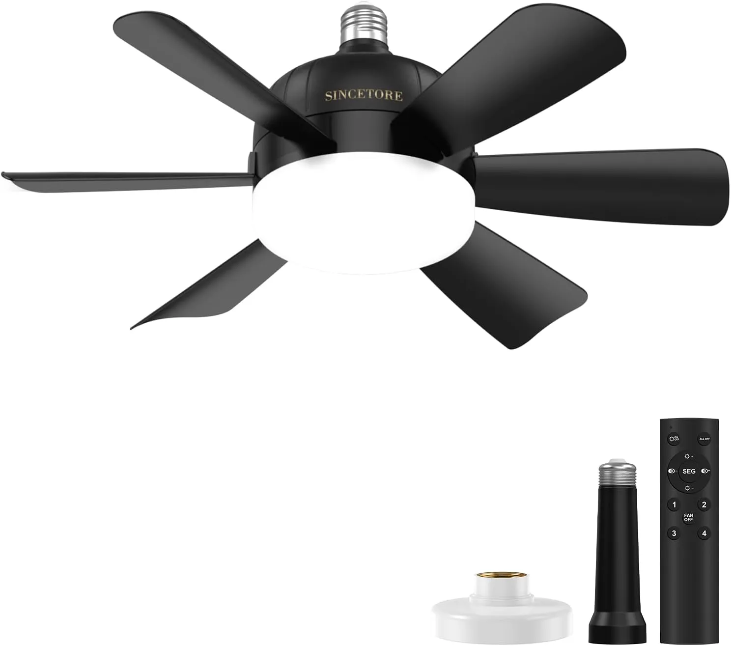 Ceiling Fans with Lights,18" Low Profile Ceiling Fan with Lights Remote Control, Socket Fan Lighting & Ceiling Fans, Indoor/Outdoor Ceiling Fan with Lights Flush Mount, (black)