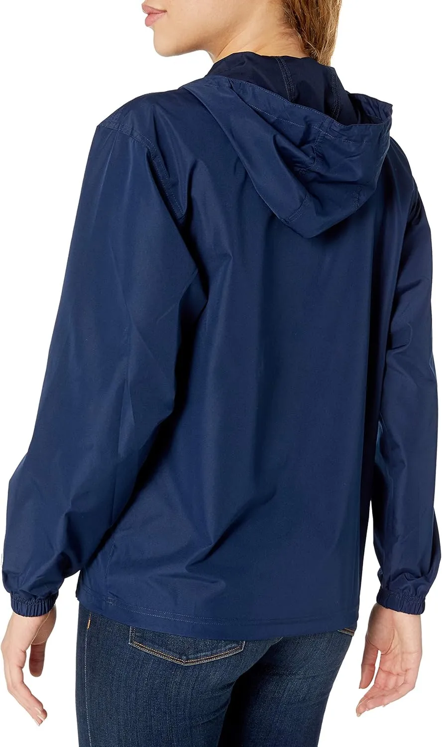 Champion Women's Packable Print Jacket, Wind- and Water-Resistant Hooded Jacket, Prints & Script