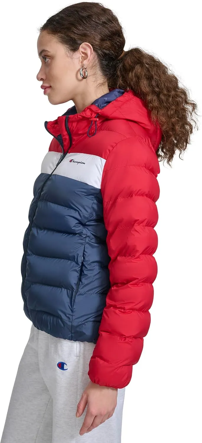 Champion Women's Quilted Coat Packable Puffer Jacket with Hood