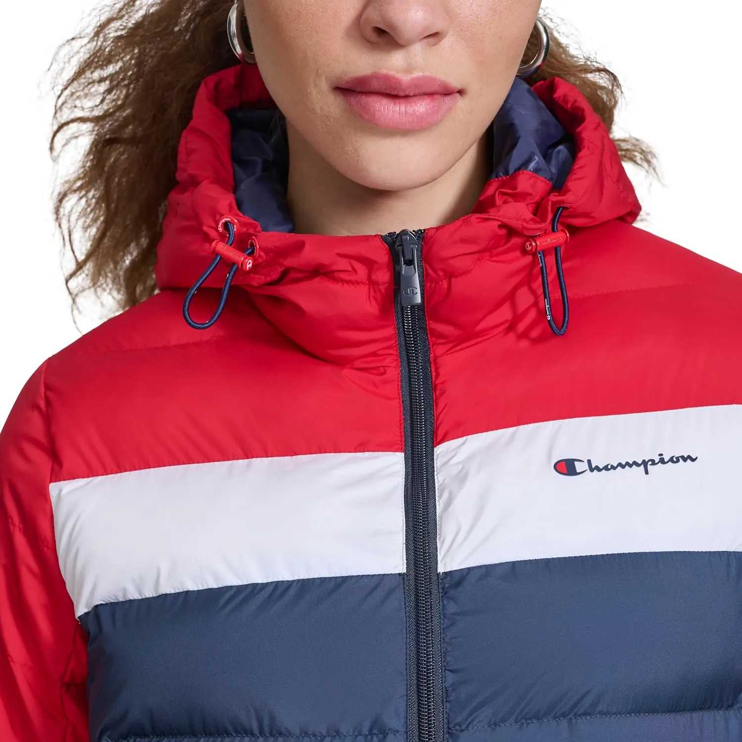 Champion Women's Quilted Coat Packable Puffer Jacket with Hood