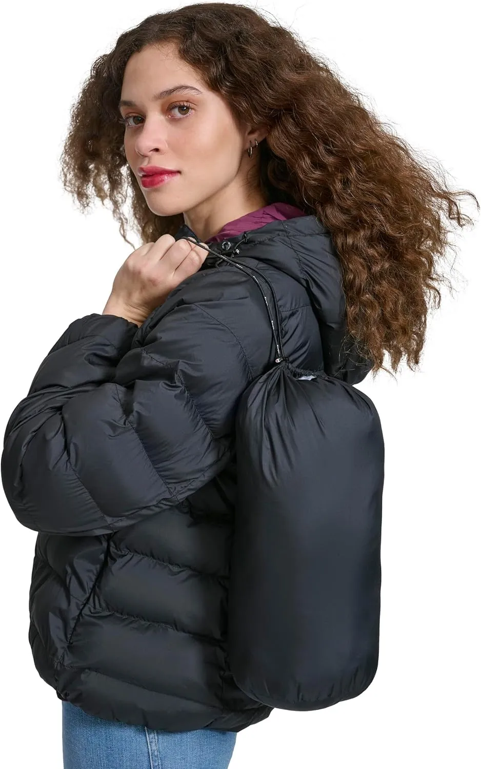 Champion Women's Quilted Coat Packable Puffer Jacket with Hood