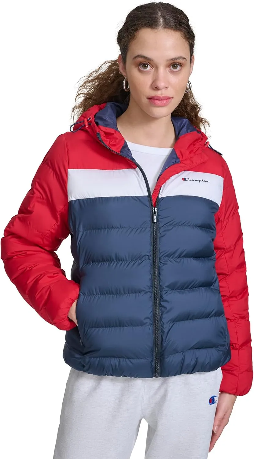 Champion Women's Quilted Coat Packable Puffer Jacket with Hood