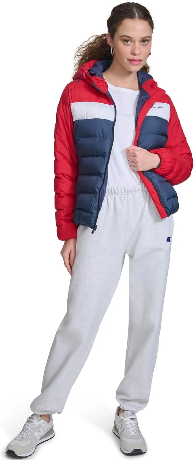 Champion Women's Quilted Coat Packable Puffer Jacket with Hood