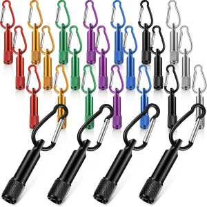 CHENGU 25 Pack Mini Keychain Flashlights Bulk with Carabiner Pocket Handheld Flashlight for Camping Hiking Outdoor Activity(Multi Color)