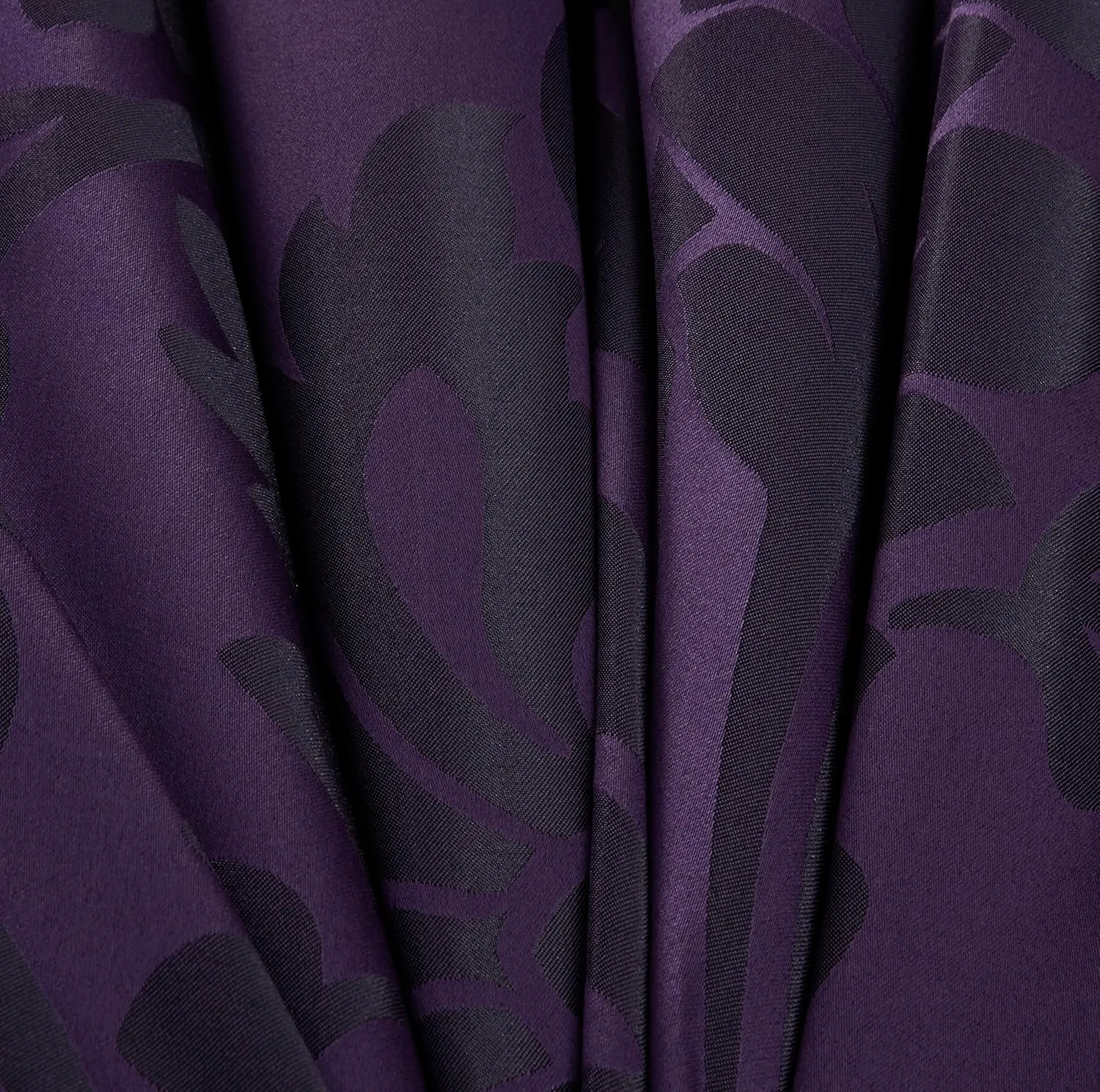 Chezmoi Collection 7-Piece Jacquard Floral Comforter Set (King, Purple/Dark Purple)