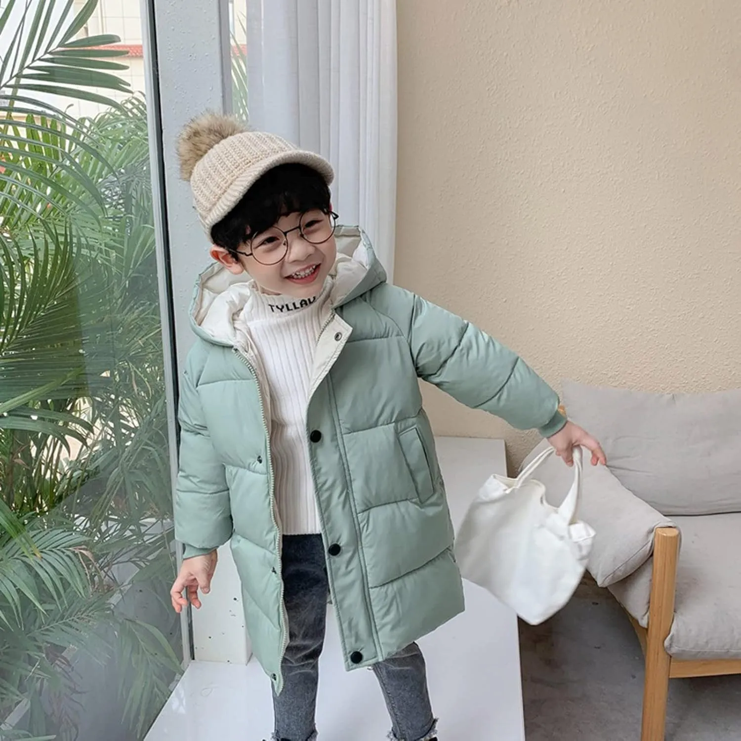 Child Kids Girls Winter Warm Jackets Puffer Padded Jacket Down Jacket Snowsuit Hooded Windbreaker