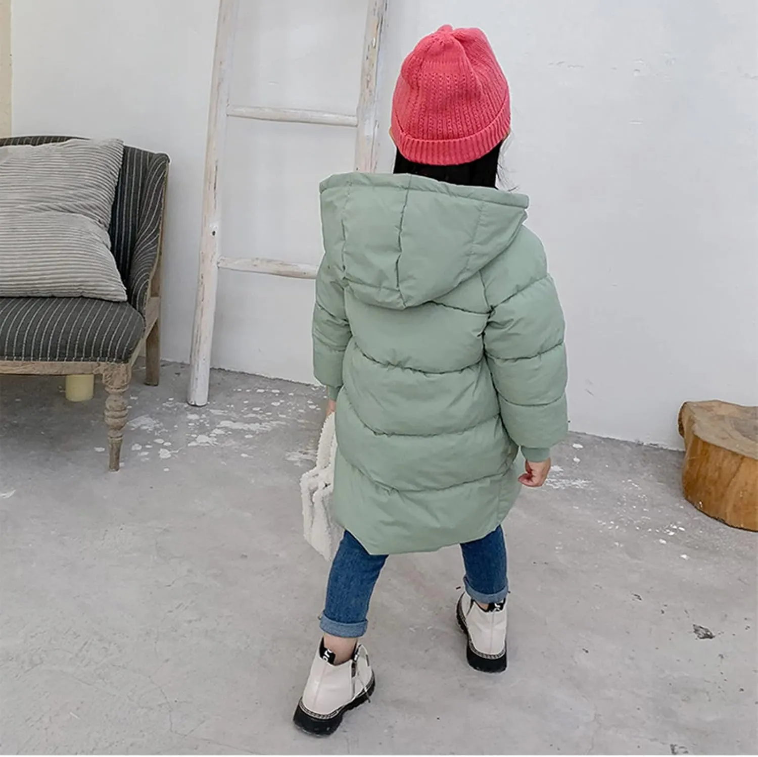Child Kids Girls Winter Warm Jackets Puffer Padded Jacket Down Jacket Snowsuit Hooded Windbreaker