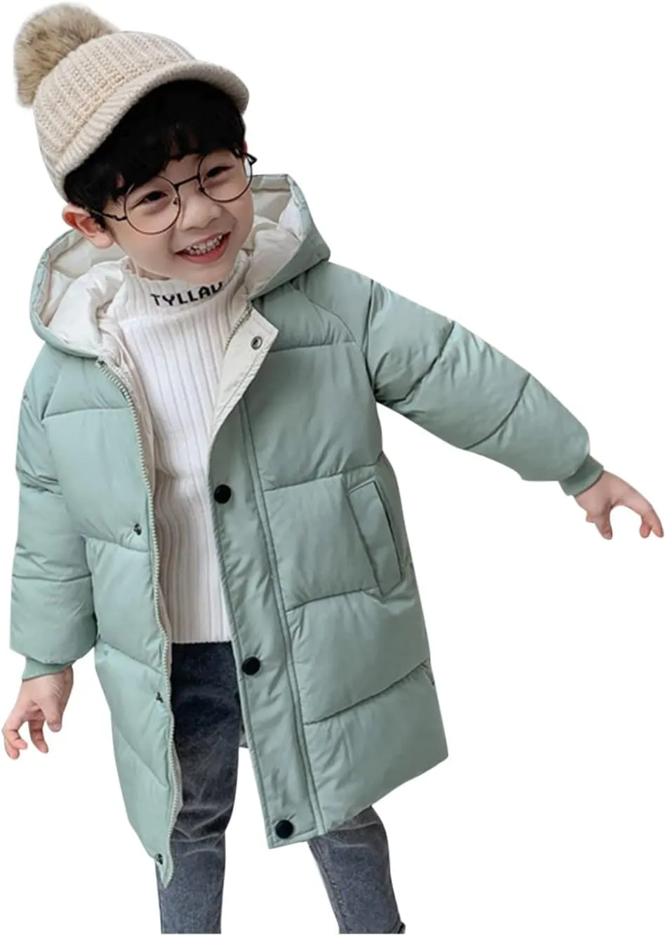 Child Kids Girls Winter Warm Jackets Puffer Padded Jacket Down Jacket Snowsuit Hooded Windbreaker