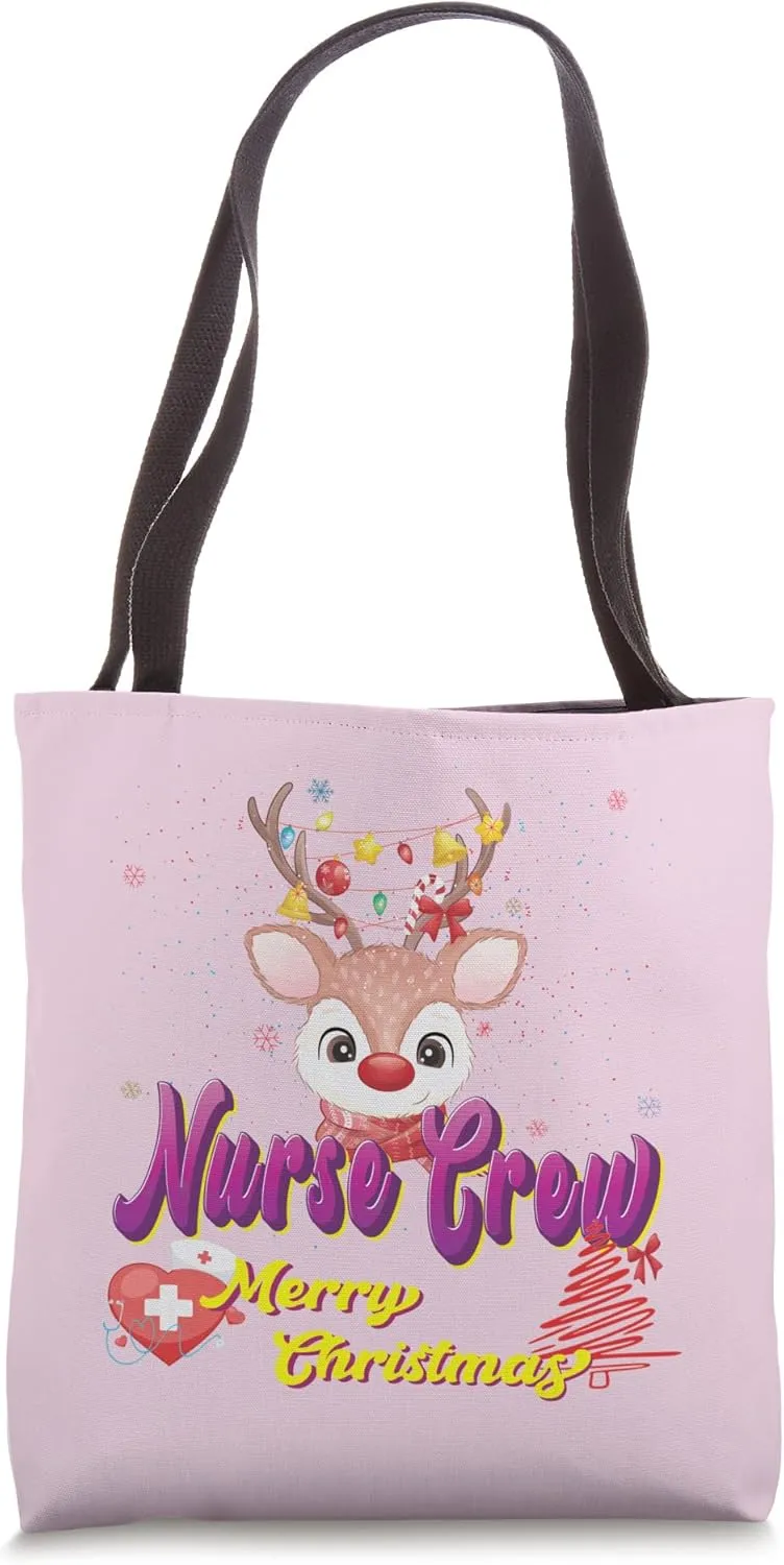 Christmas Nurse Crew Reindeer Peds Nurse Crew Nursing Crew Tote Bag