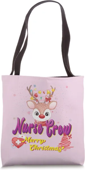 Christmas Nurse Crew Reindeer Peds Nurse Crew Nursing Crew Tote Bag