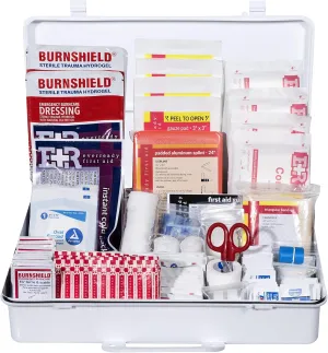 Class B OSHA ANSI Compliant First Aid Kit – Emergency Medical Supplies in Wall-Mountable Plastic Case for Workplace, Office, Home – 190 Piece - FSA/HSA Eligible