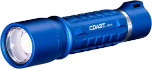 Coast XP11R 2600 Lumen USB-C Rechargeable LED Flashlight with Slide Focus® and Pure Beam® Focusing Optic, 4 Light Modes, Blue