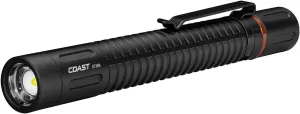 Coast XT30R 1000 Lumen Rechargeable LED Pocket Flashlight, 5 Light Modes with 2-Way Clip and Bite Caps Included