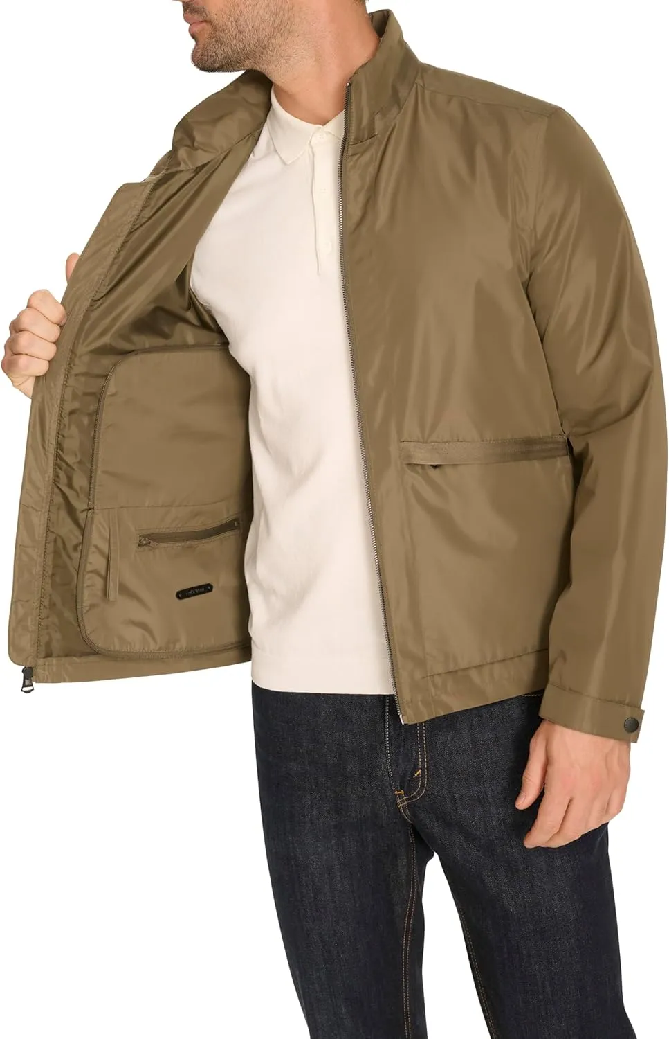 Cole Haan Men's Short Sleeve Self Packable Windbreaker