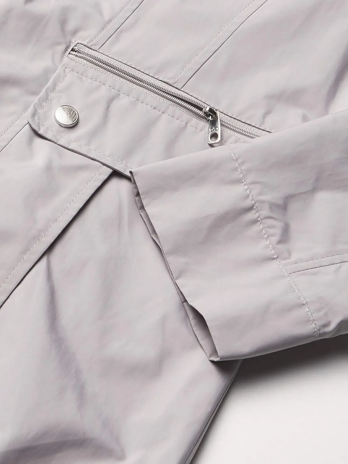Cole Haan Women's Packable Hooded Rain Jacket with Bow