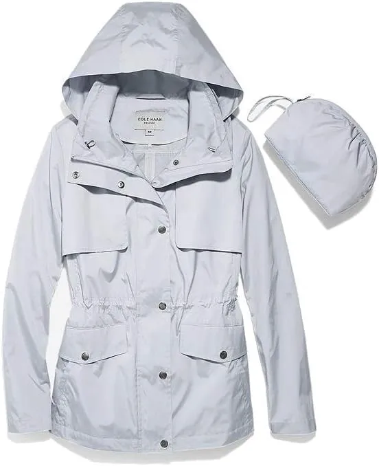 Cole Haan Women's Short Packable Rain Jacket