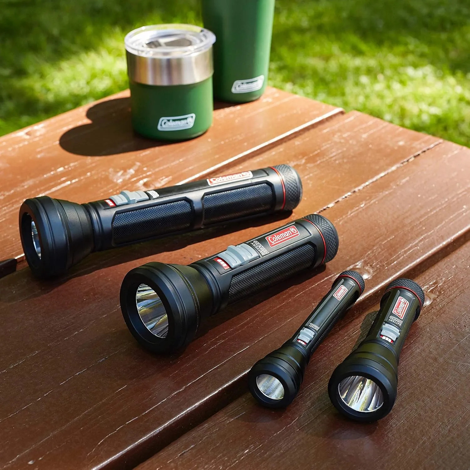 Coleman LED Flashlight with BatteryGuard Technology, Strong & Lightweight Water-Resistant Flashlight with Extra Drop Protection, Up to 25% More Battery Life than Traditional Flashlights