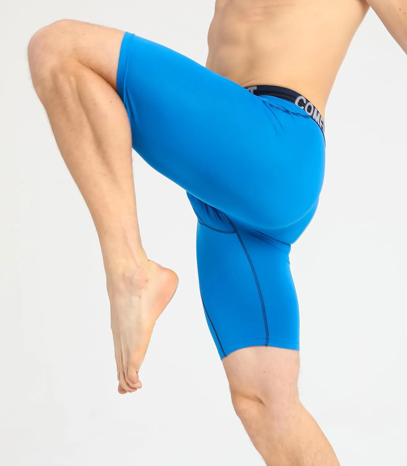 Comfneat Men's 9" Long Boxer Briefs Sports Performance Breathable Underwear 4-Pack