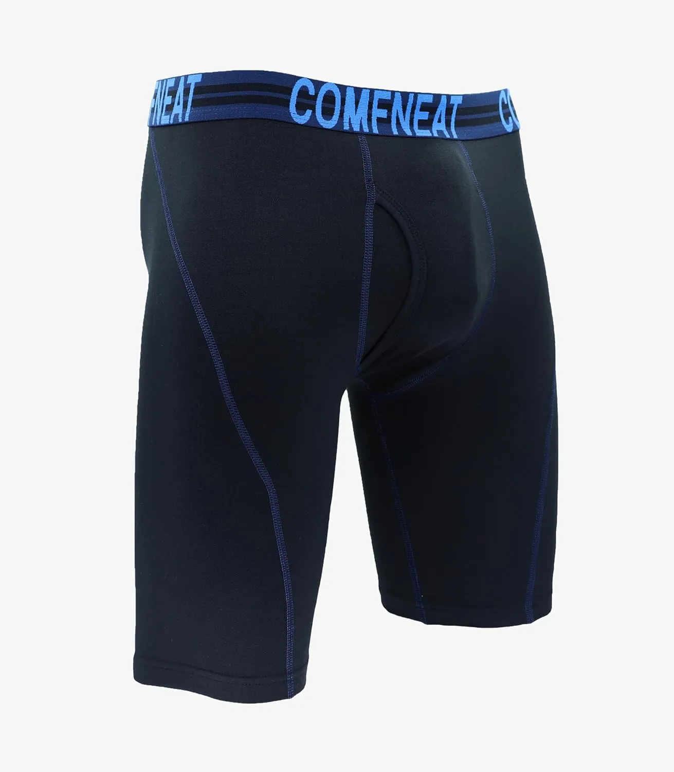 Comfneat Men's 9" Long Boxer Briefs Sports Performance Breathable Underwear 4-Pack