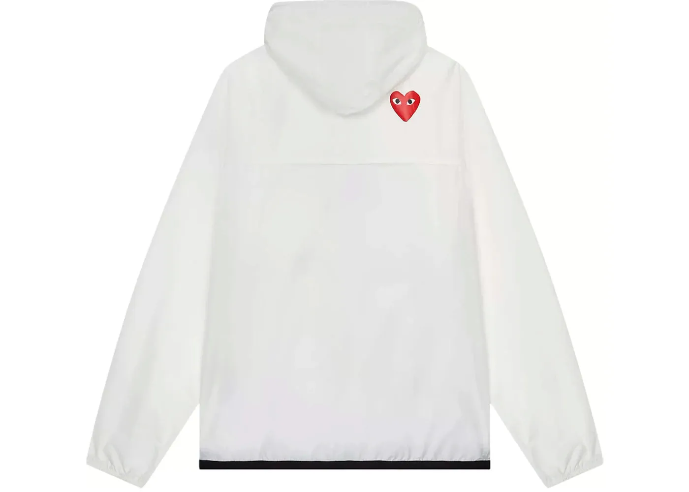 Comme des Garcons PLAY x K-Way Full-Zip Packable Jacket White
