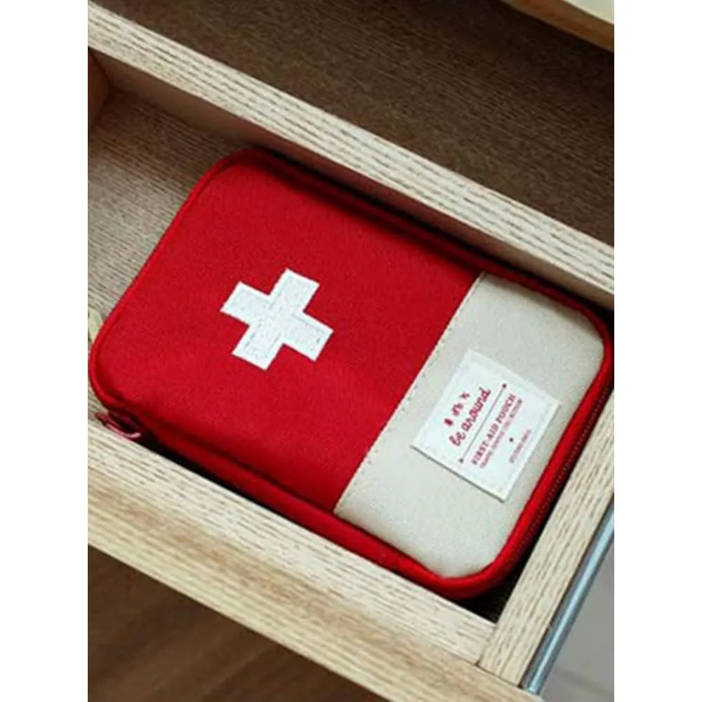Compact Travel First Aid Kit Pouch [1 Qty], Mini Outdoor First Aid Kit, Portable Travel Medicine Kit, Emergency Kit Small.