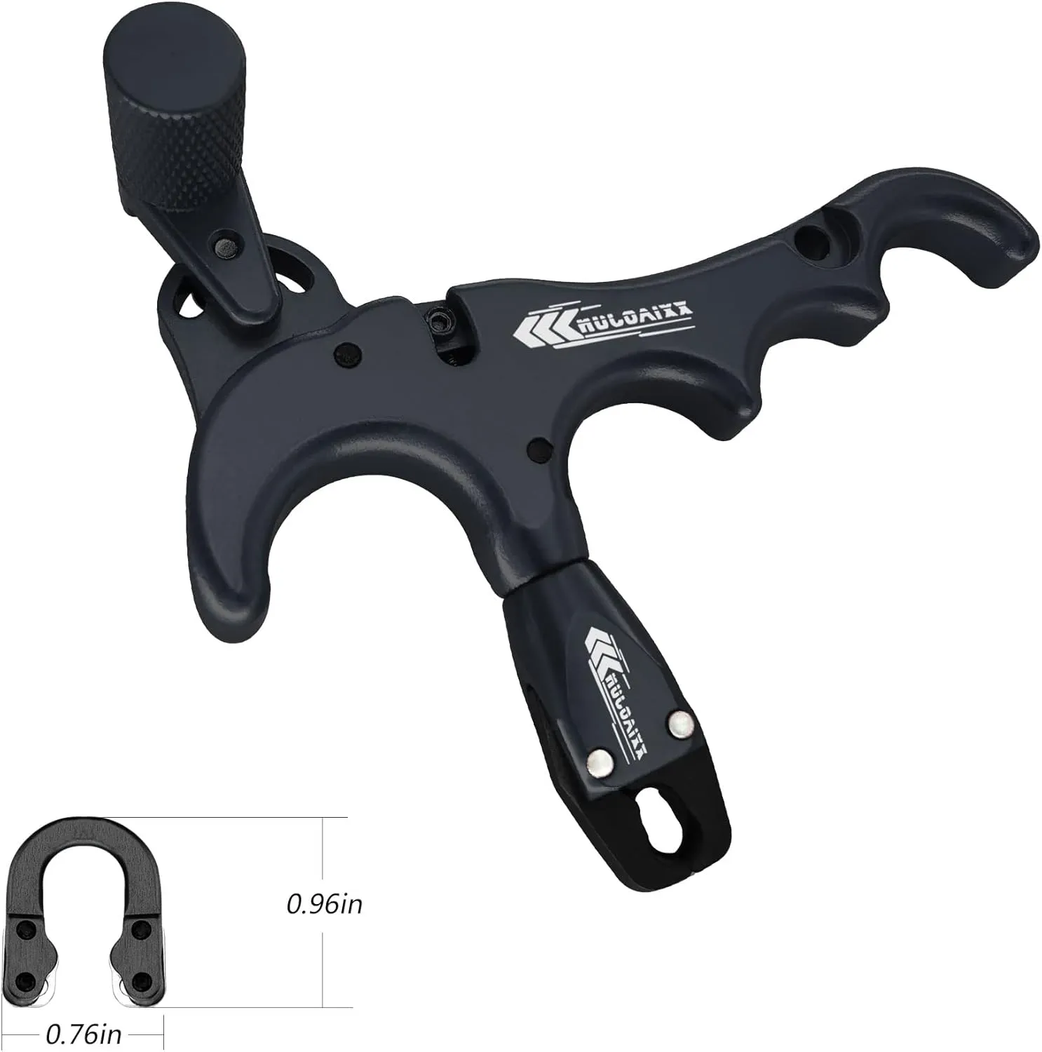 Compound Bow Aid Releaser and D Loop Rope，Adjustable Can Rotate 360° Thumb Release Bow Aluminum Alloy Aids，Archery Release Aids