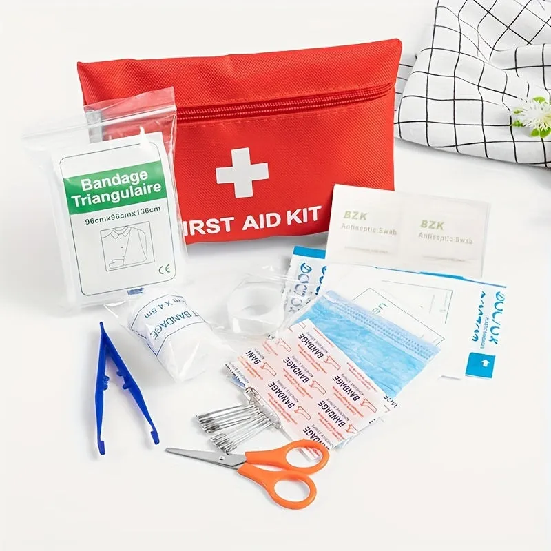 Comprehensive 27pc/173pc First Aid Kit - Compact & Portable Emergency Set for Outdoor Adventures, Camping, Hiking - Essential Safety Supplies Included