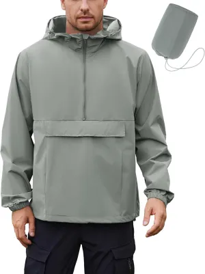 COOFANDY Men's Rain Jacket Waterproof Lightweight Packable Raincoat Pullover Windbreaker With Hood For Hiking Running