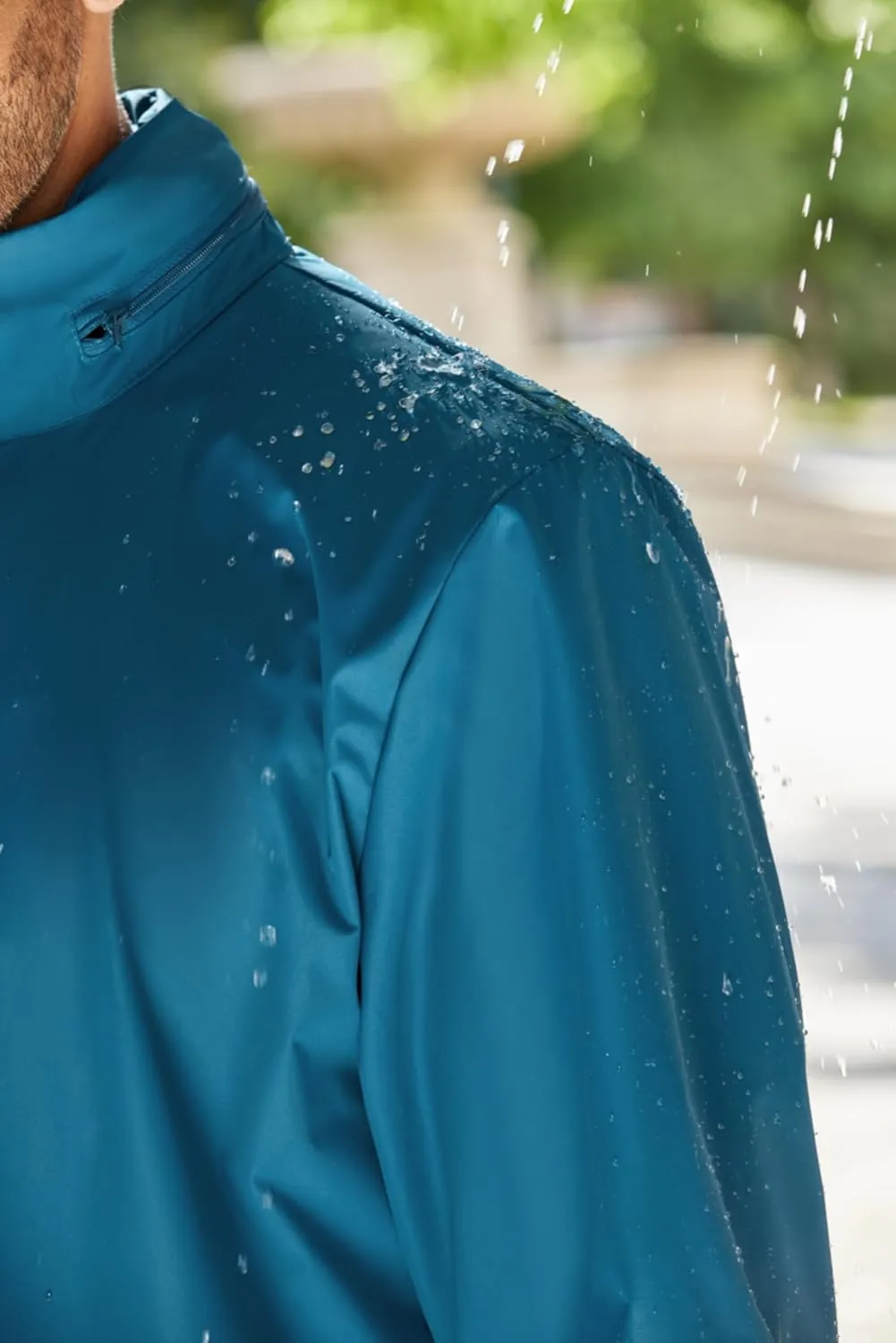COOFANDY Men's Rain Jacket Waterproof Packable Raincoat Lightweight Windbreaker with Hood for Hiking Cycling