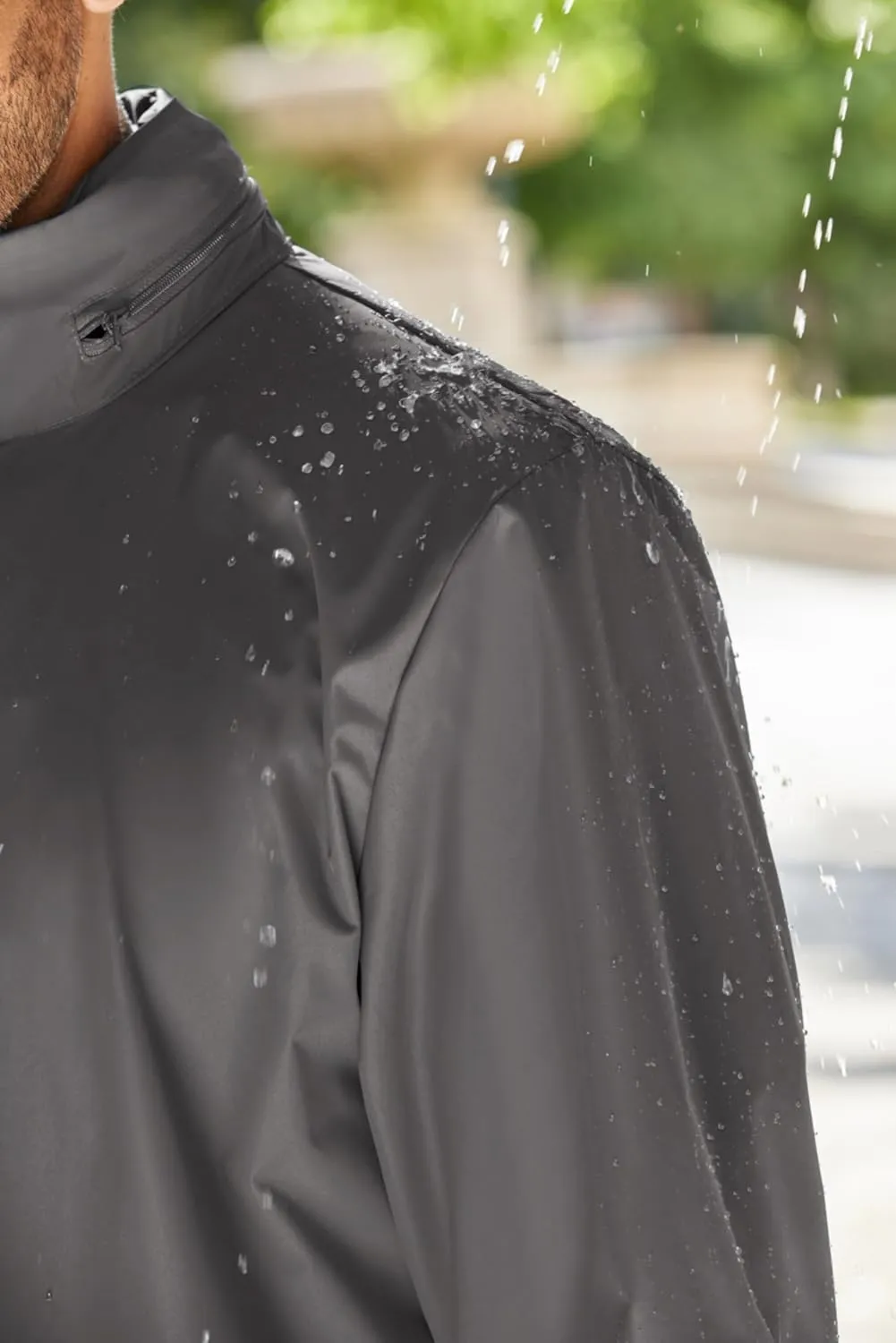 COOFANDY Men's Rain Jacket Waterproof Packable Raincoat Lightweight Windbreaker with Hood for Hiking Cycling